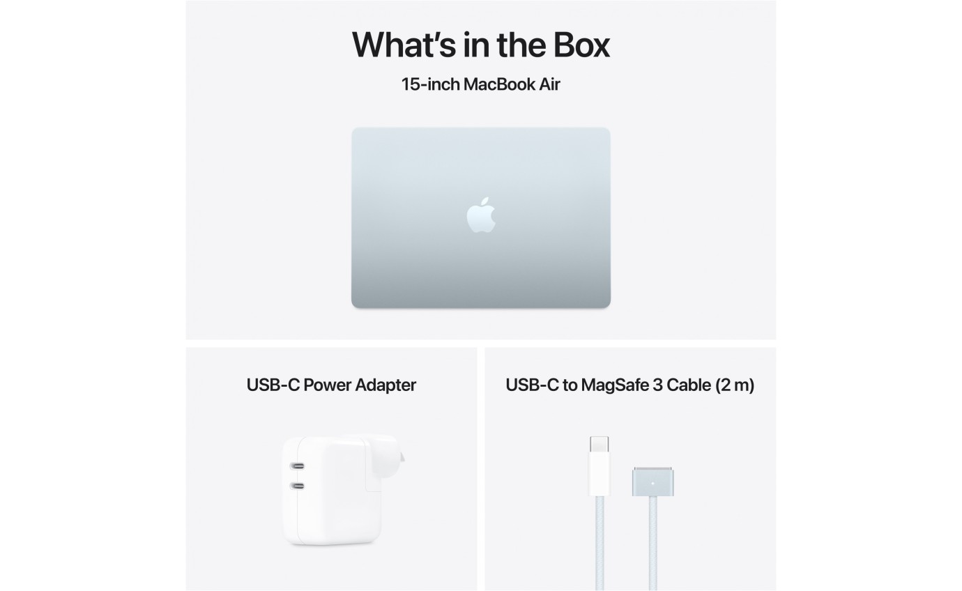 Apple MacBook Air 15-inch M4 Chip 24GB RAM 512GB (Sky Blue) MC7D4XA