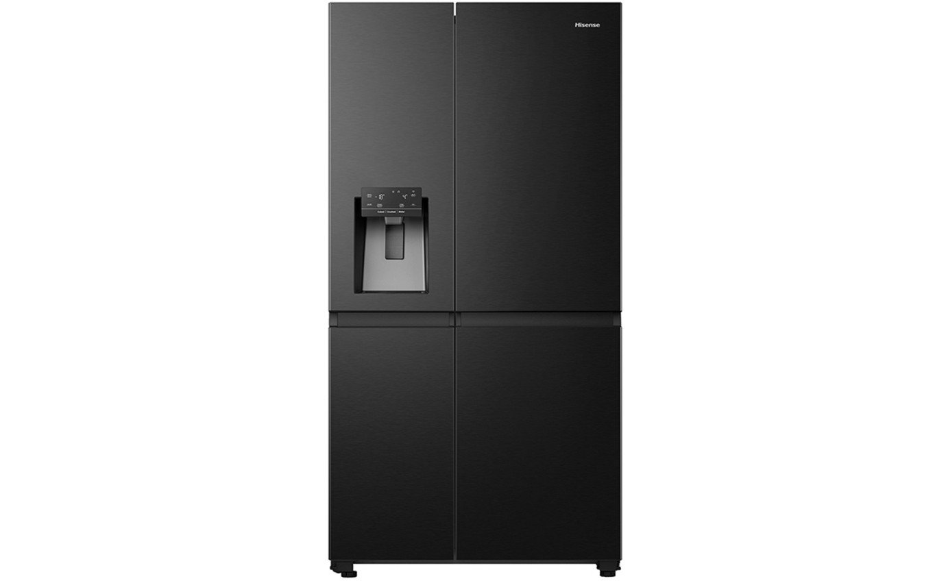 Hisense 632L Side By Side Fridge (Black Stainless Steel) HRSBS632BW