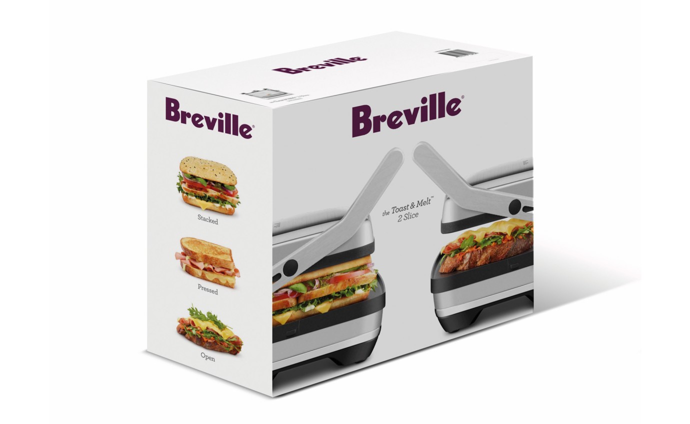 Breville the Toast & Melt™ 2 Slice Sandwich Press LSG525BSS