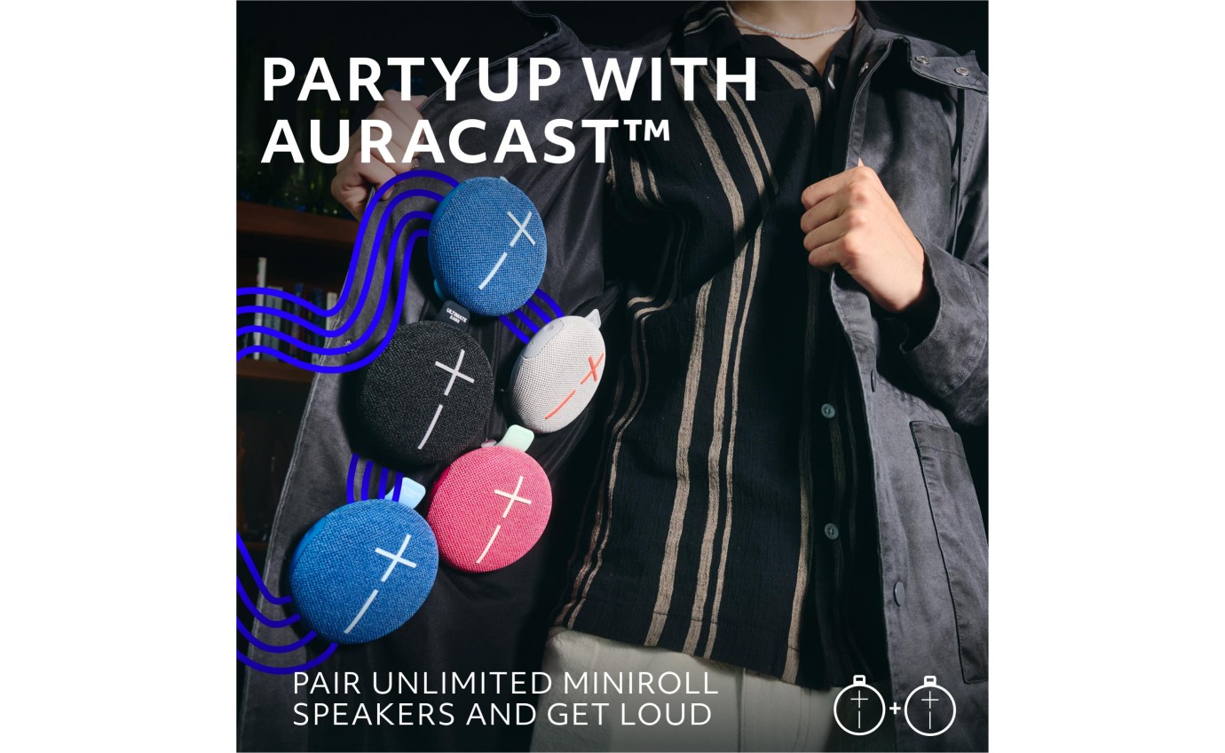 Ultimate Ears MINIROLL Portable Bluetooth Speaker (Calming Pink) 984002036