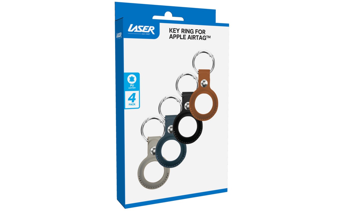 Laser Vegan Leather AirTag Key Ring Case (4 Pack) AOAT4P7439