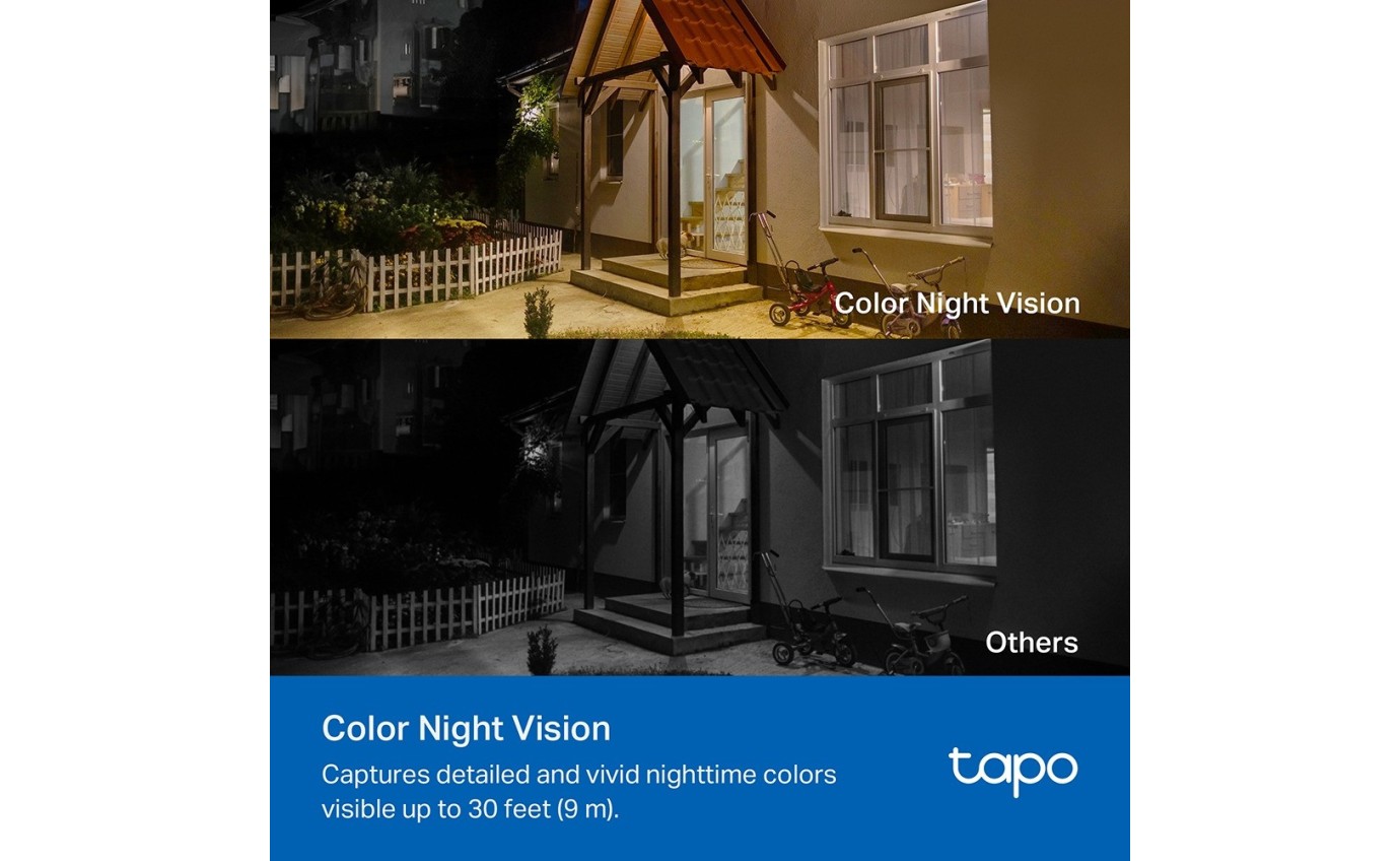 Tapo 2K 3MP Smart Wire-Free Indoor/Outdoor Solar-Powered Security Camera Kit TAPOC410KIT