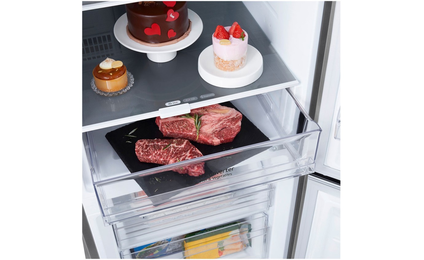 LG 335L Bottom Mount Fridge (Stainless Finish) GBB300PL