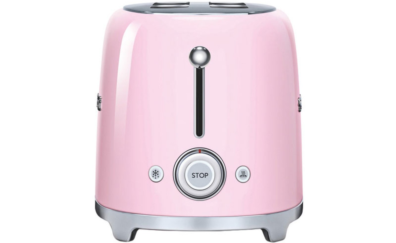 Smeg 50s Retro Style 4 Slice Toaster (Pastel Pink) TSF02PKAU