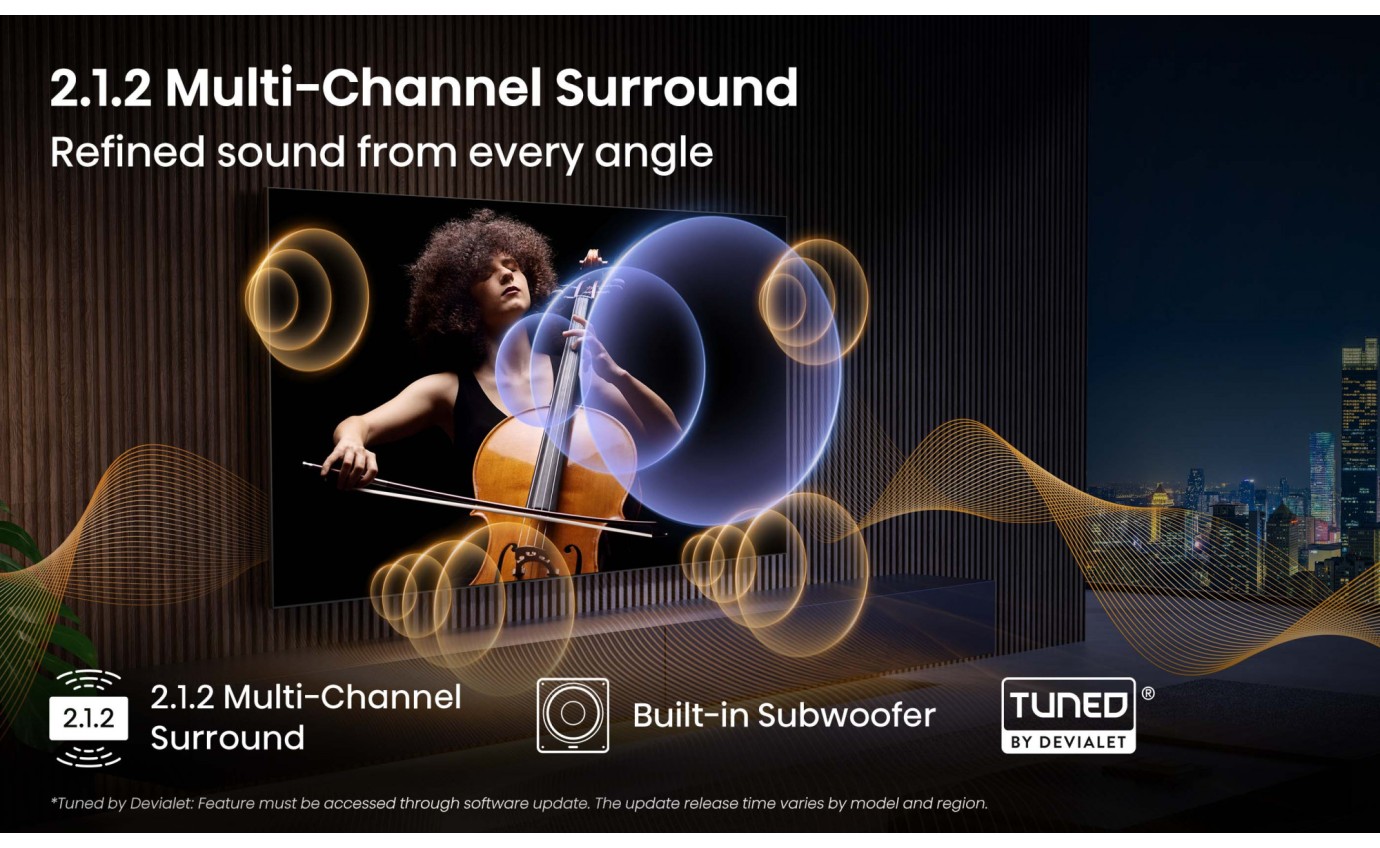 Hisense 65 inch U7QAU ULED Mini LED 4K 165Hz Smart TV 65U7QAU