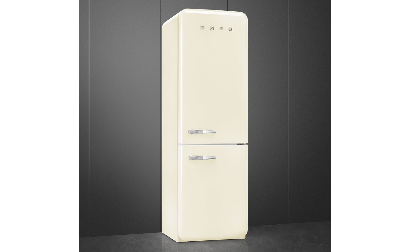 Smeg 331L 50s Style Retro Bottom Mount Fridge (Cream) FAB32RCR5AU