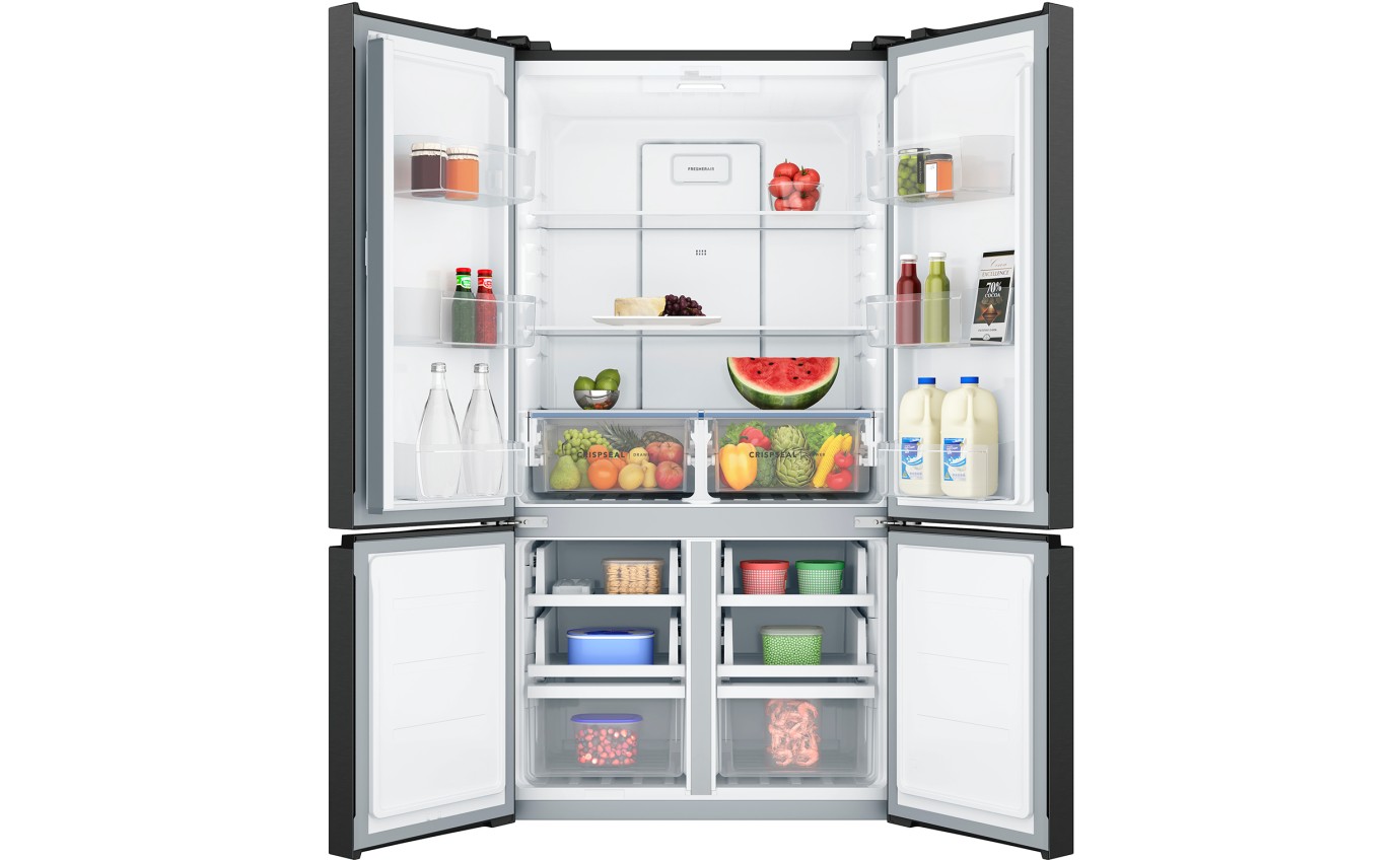 Westinghouse 547L Quad Door Fridge (Matte Black) WQE5400BD