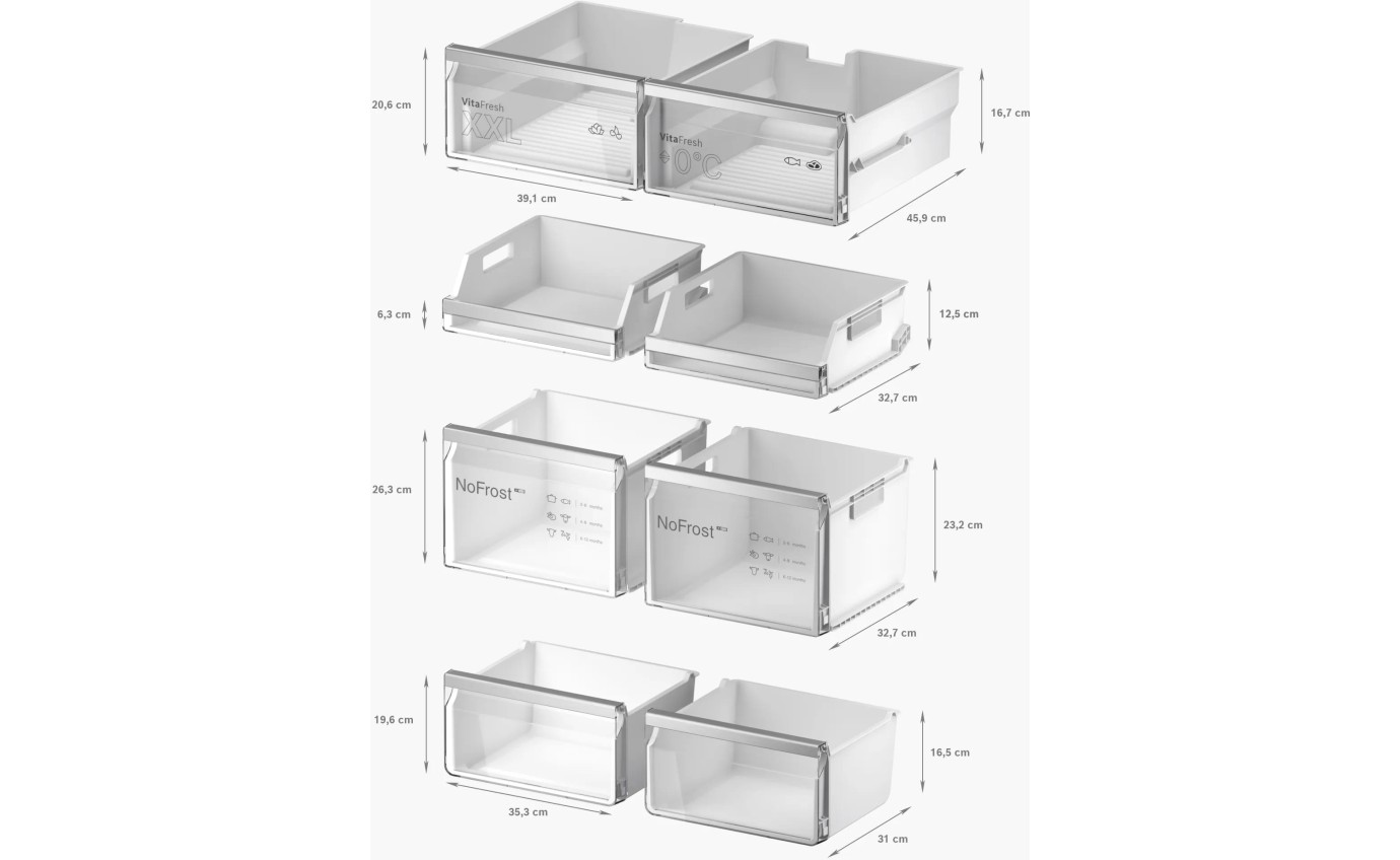 Bosch 574L Quad Door Fridge KFI96AXEAA
