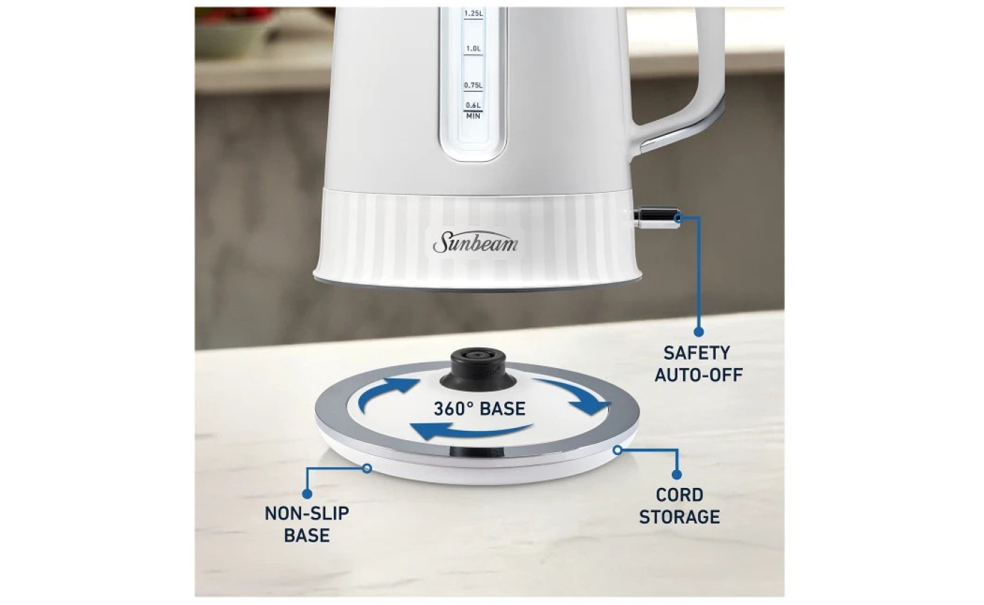 Sunbeam French Riviera Collection 1.7L Kettle (White) KEM8107WH