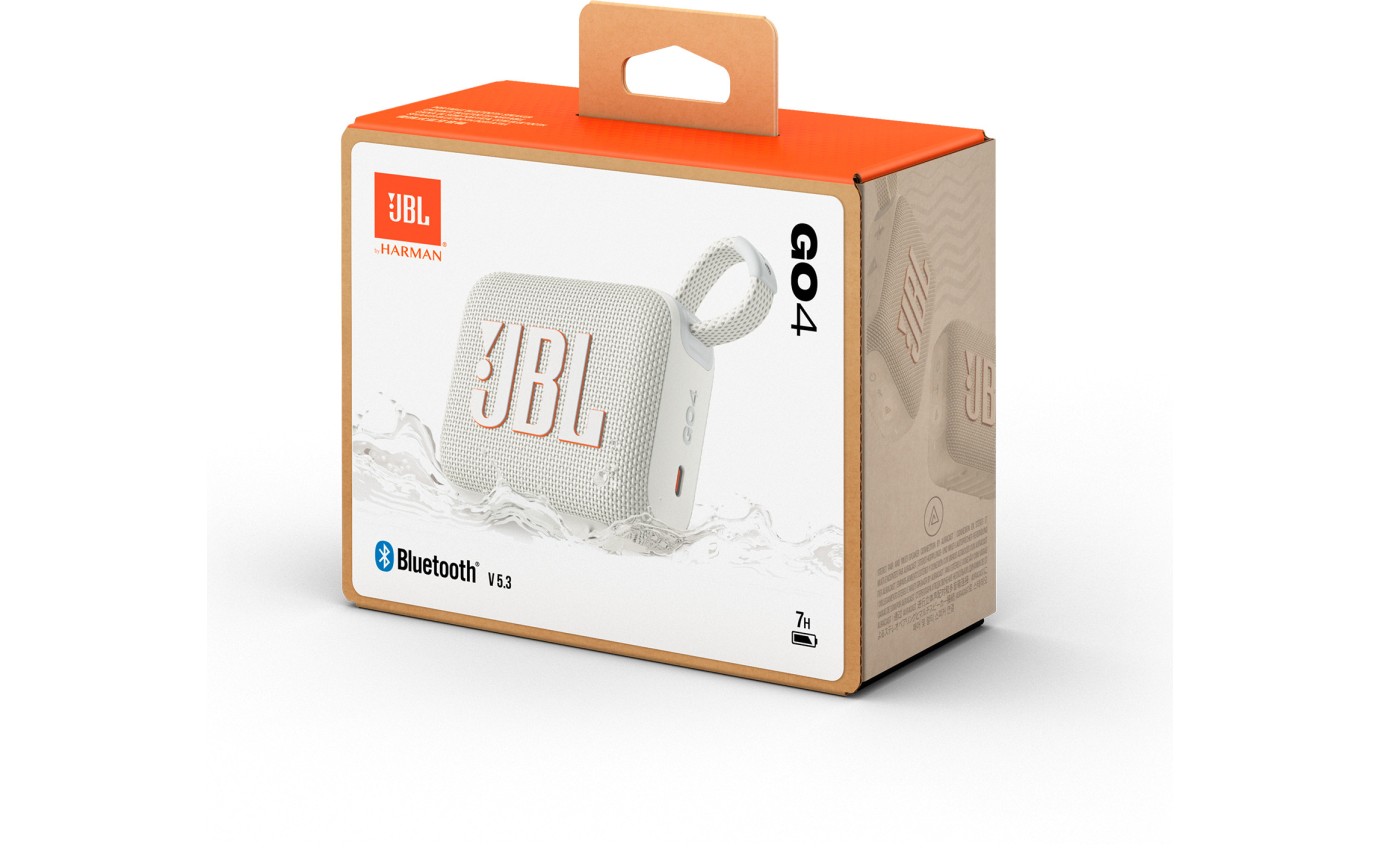 JBL Go 4 Mini Portable Bluetooth Speaker (White) JBLGO4WHT