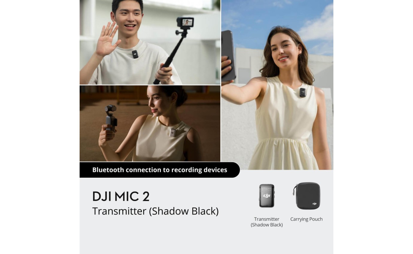 DJI Mic 2 Transmitter (Shadow Black) CPRN0000032802