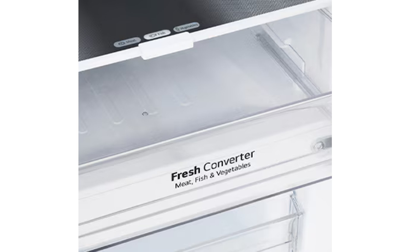 LG 340L Instaview Bottom Mount Fridge (Matte Black) GBV300MBL