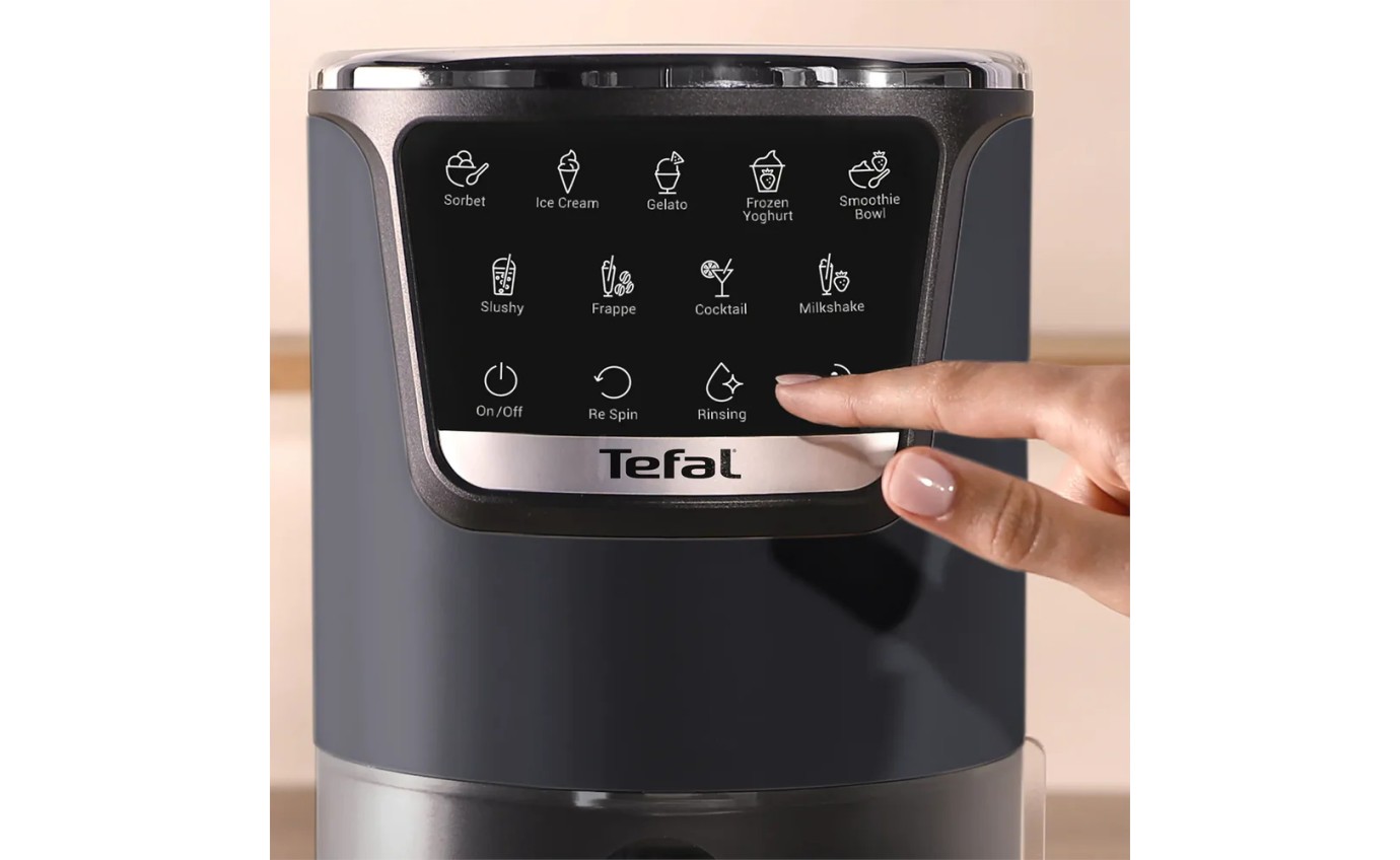 Tefal Dolci Black Knight Ice Cream Maker with Bonus Nesquik Tins NQ32IG6048