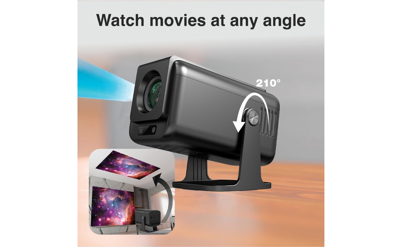Laser 1080p Android Multi-Angle LED Projector Black PJTUFHA3065