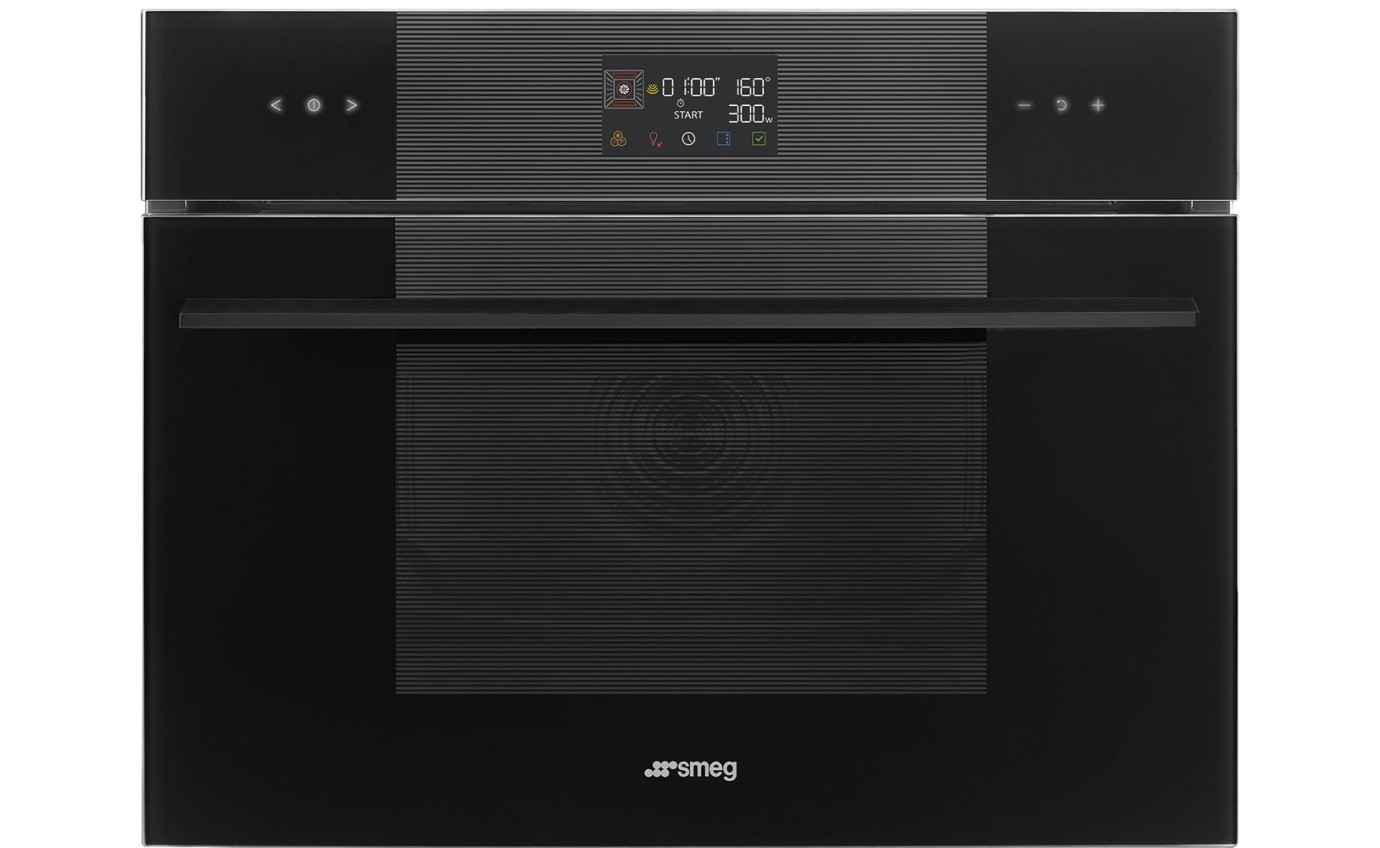 Smeg 45cm Linea Speed Oven with Vapour Clean - Midnight Black SOA4102M1B3