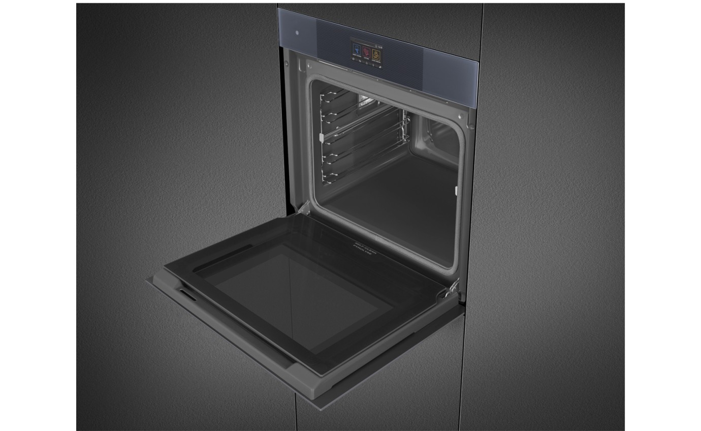 Smeg 60cm Linea Galileo Pyrolytic Oven with Added Steam - Neptune Grey SOPA6104S2PG