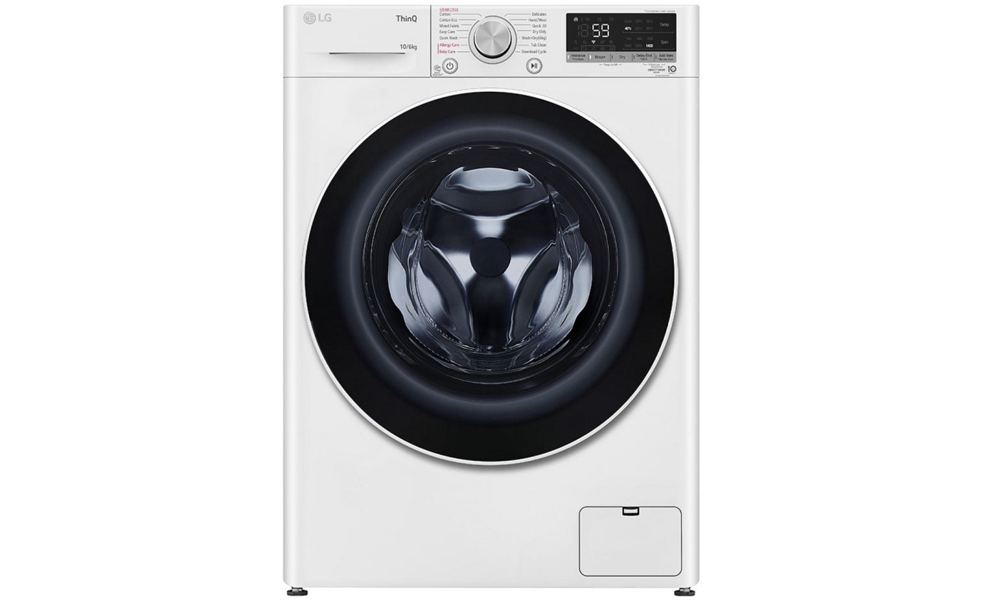 LG 10kg/6kg Front Load Washer Dryer Combo WVC51410W