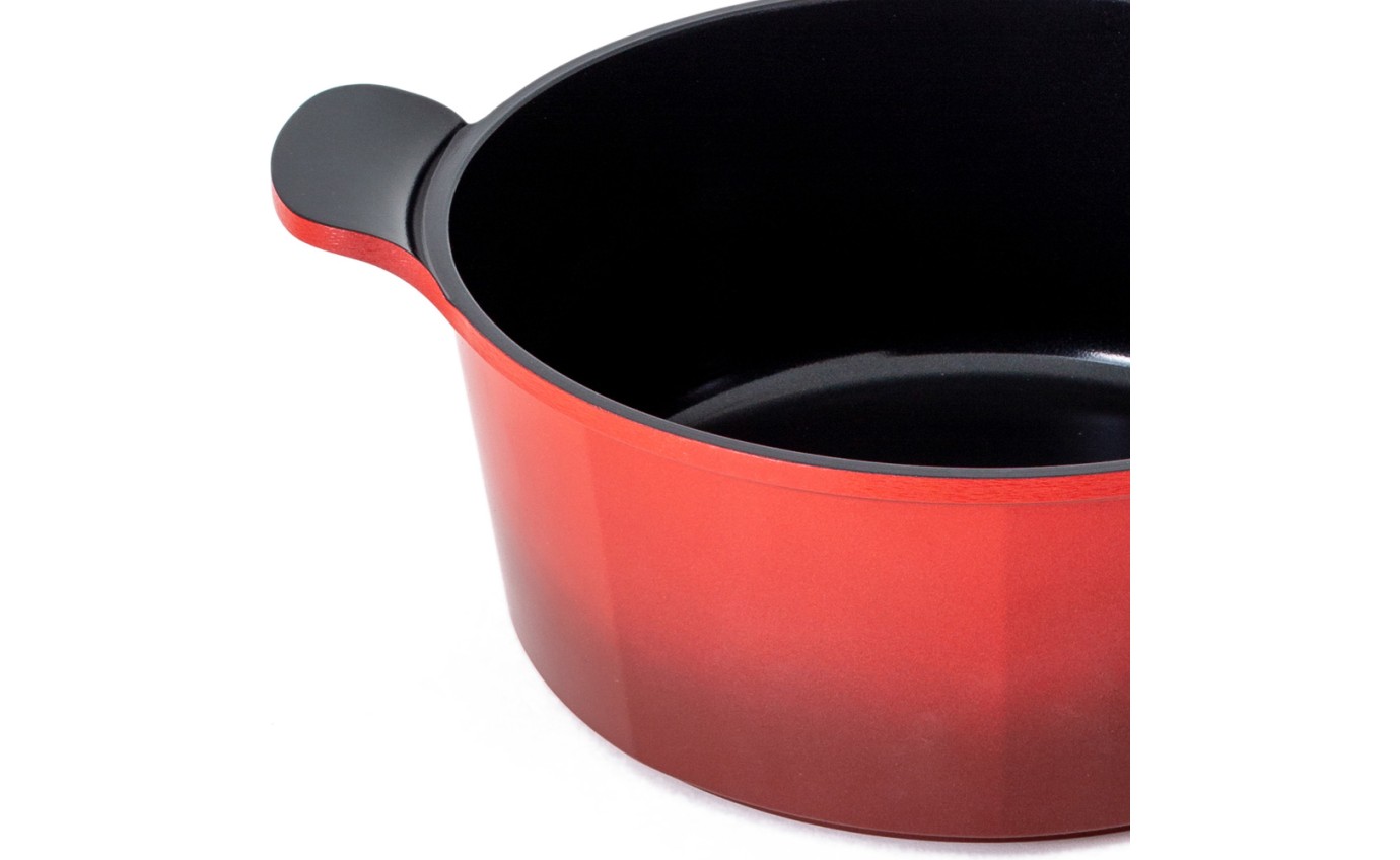 Neoflam 28cm Venn Casserole Induction Red ECVEC281