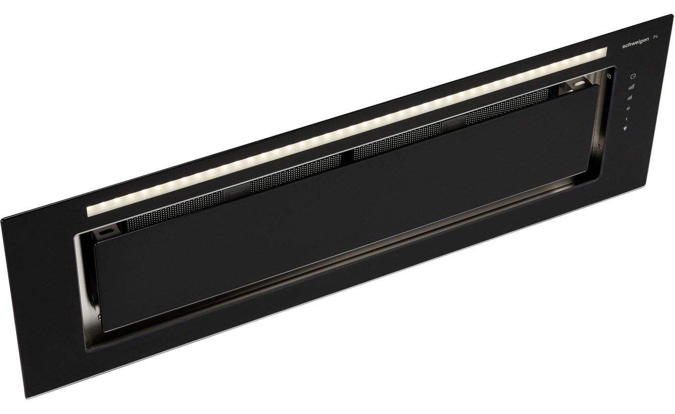 Schweigen 900mm Silent Glass Undermount Rangehood (Black) KLS9GLASSBLKST