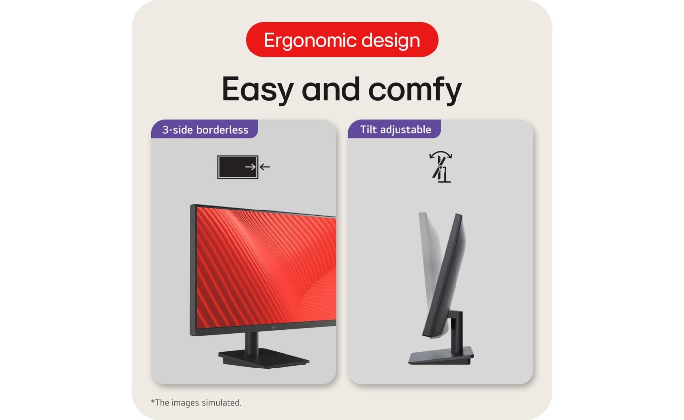 LG 24 inch IPS Full HD monitor with USB-C 24MS530BB