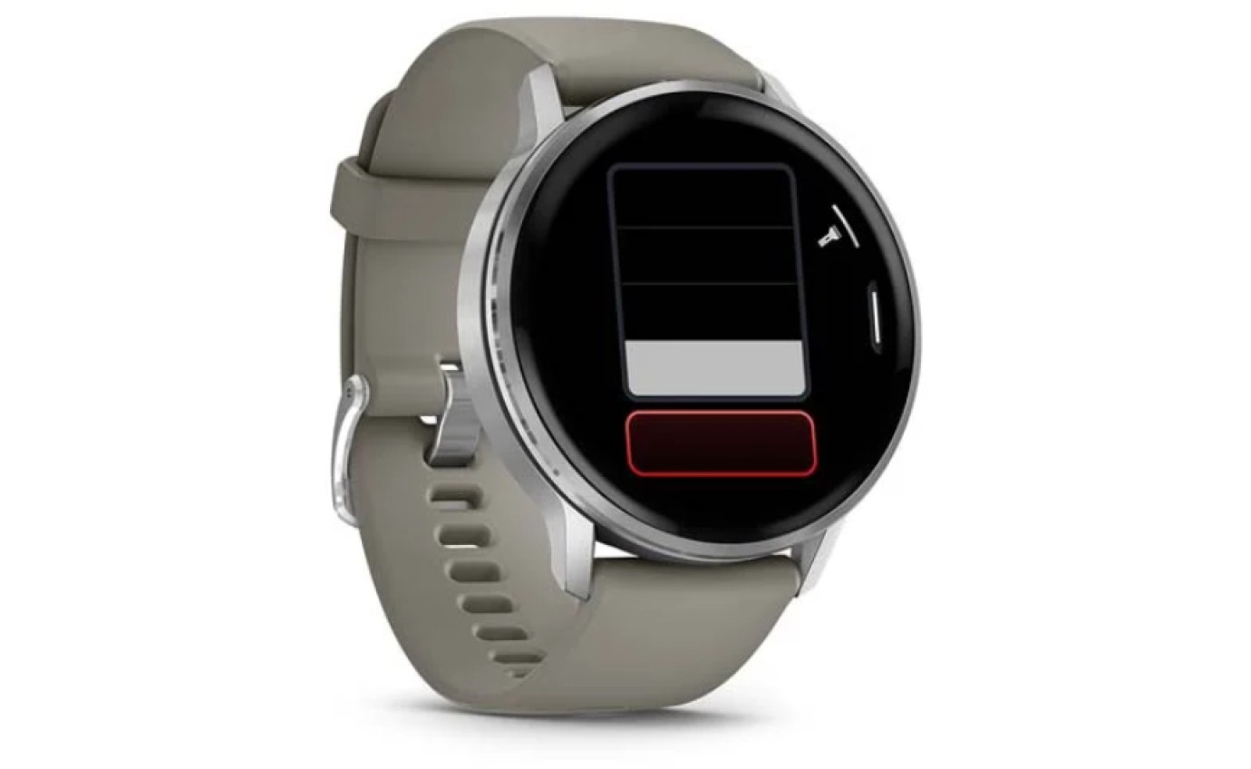 Garmin Venu&reg; 4 Smartwatch 45mm (Silver/Grey Silicone Band) 0100301401