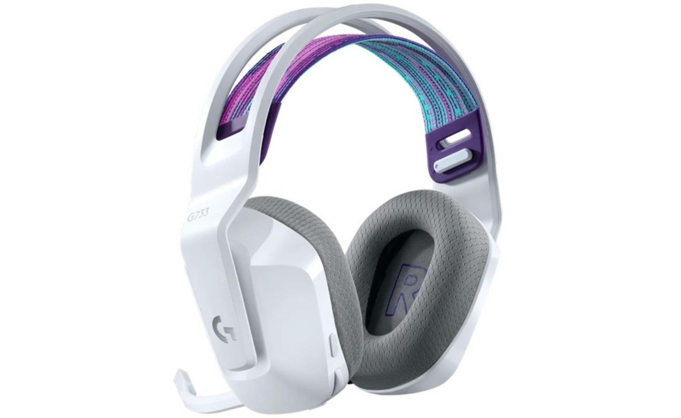 Logitech G G733 Lightspeed Wireless RGB Gaming Headset (White) 981000886
