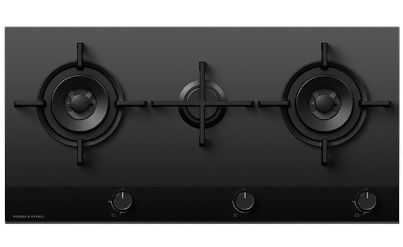 Fisher & Paykel 90cm Series 9 3 Burner Gas Cooktop, Natural Gas CG903DNGGB4