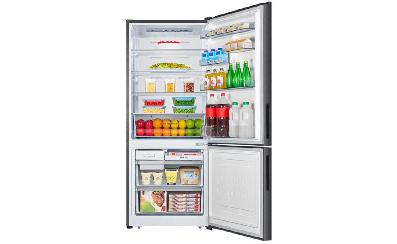 Hisense 417L PureFlat Eco Vision Bottom Mount Fridge (Black Steel) HRBM418E