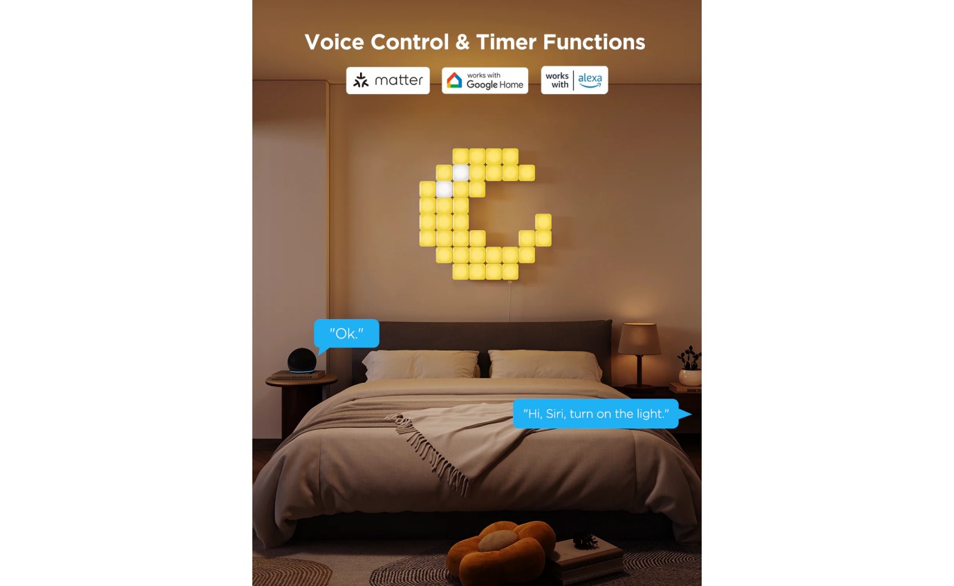 Govee RGBIC Mini Panel Light Kit Smart Wall Panels (10 Pack) H8069E01