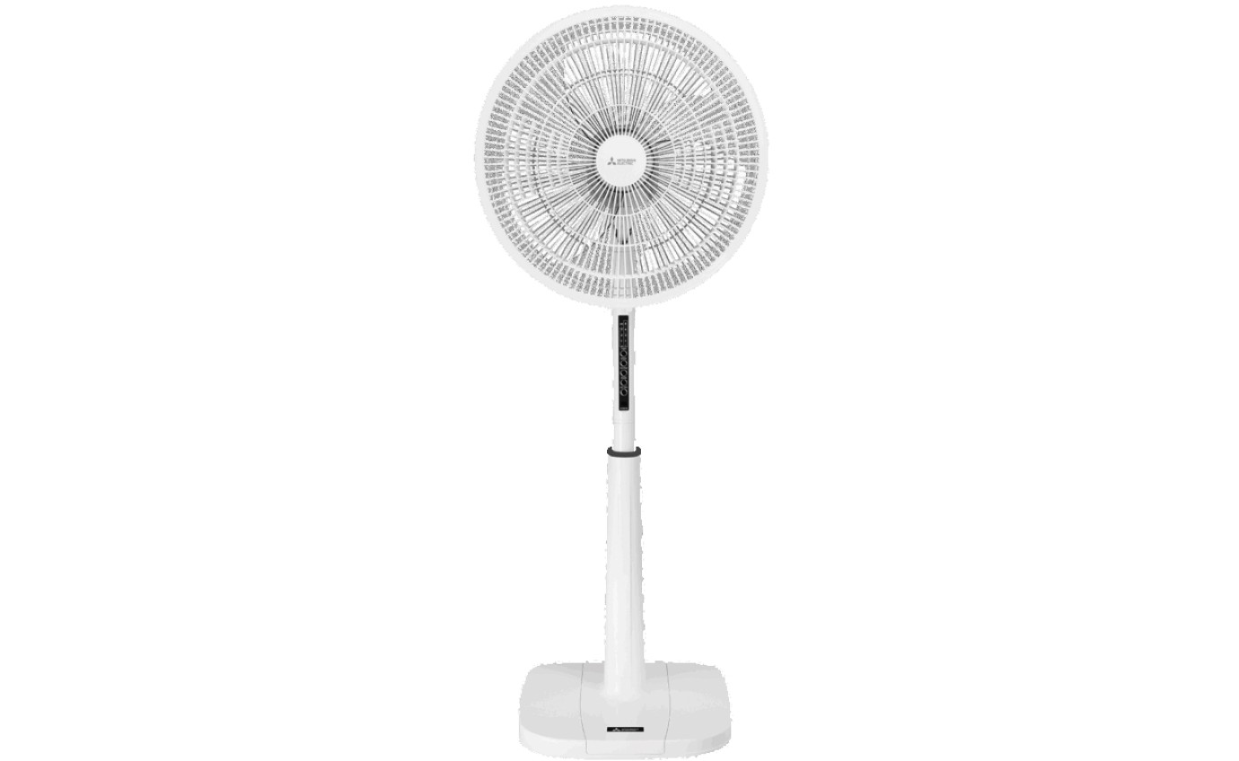 Mitsubishi 40cm Pedestal Fan with Remote (White) LV16ASRCPWH