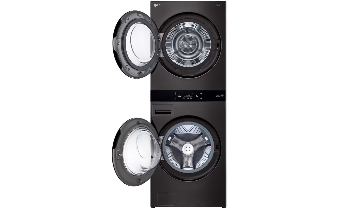 LG 19/10kg WashTower&trade; Stacked Washer Dryer (Black) WWT1910BX