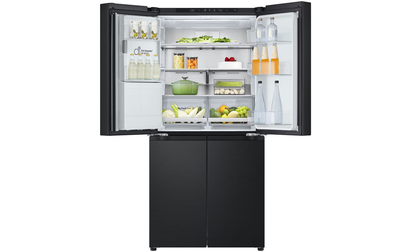 LG 506L Slim French Door Fridge (Matte Black) GFL500MBL