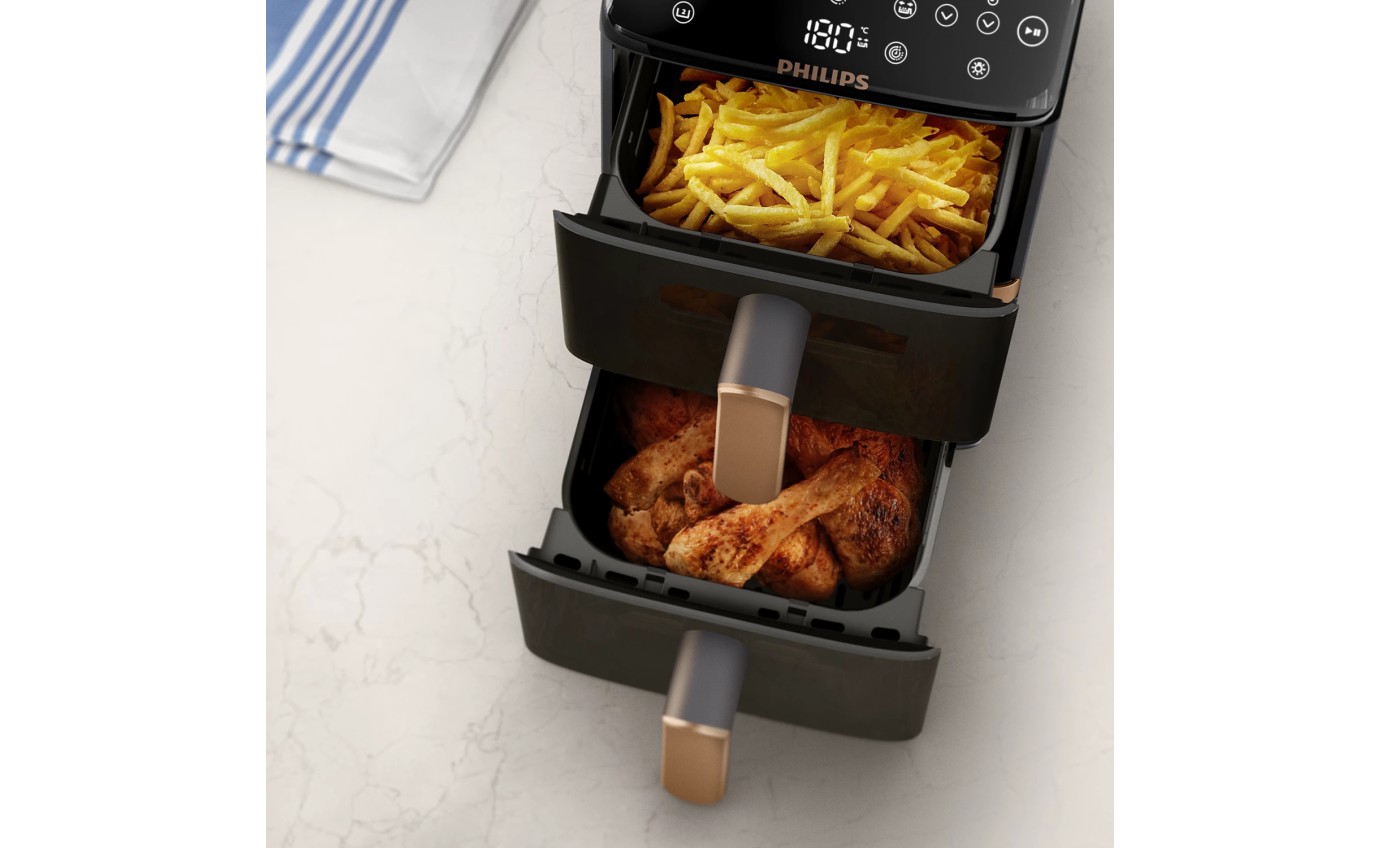 Philips 4000 Series Stacked Dual Basket Airfryer NA46270