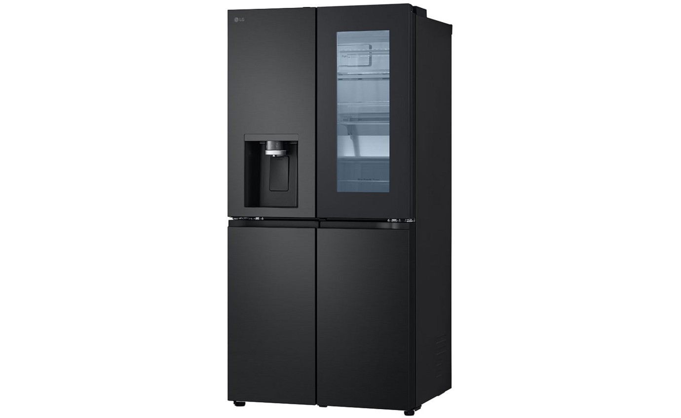 LG 508L InstaView Slim French Door Fridge (Matte Black) GFV500MBLC