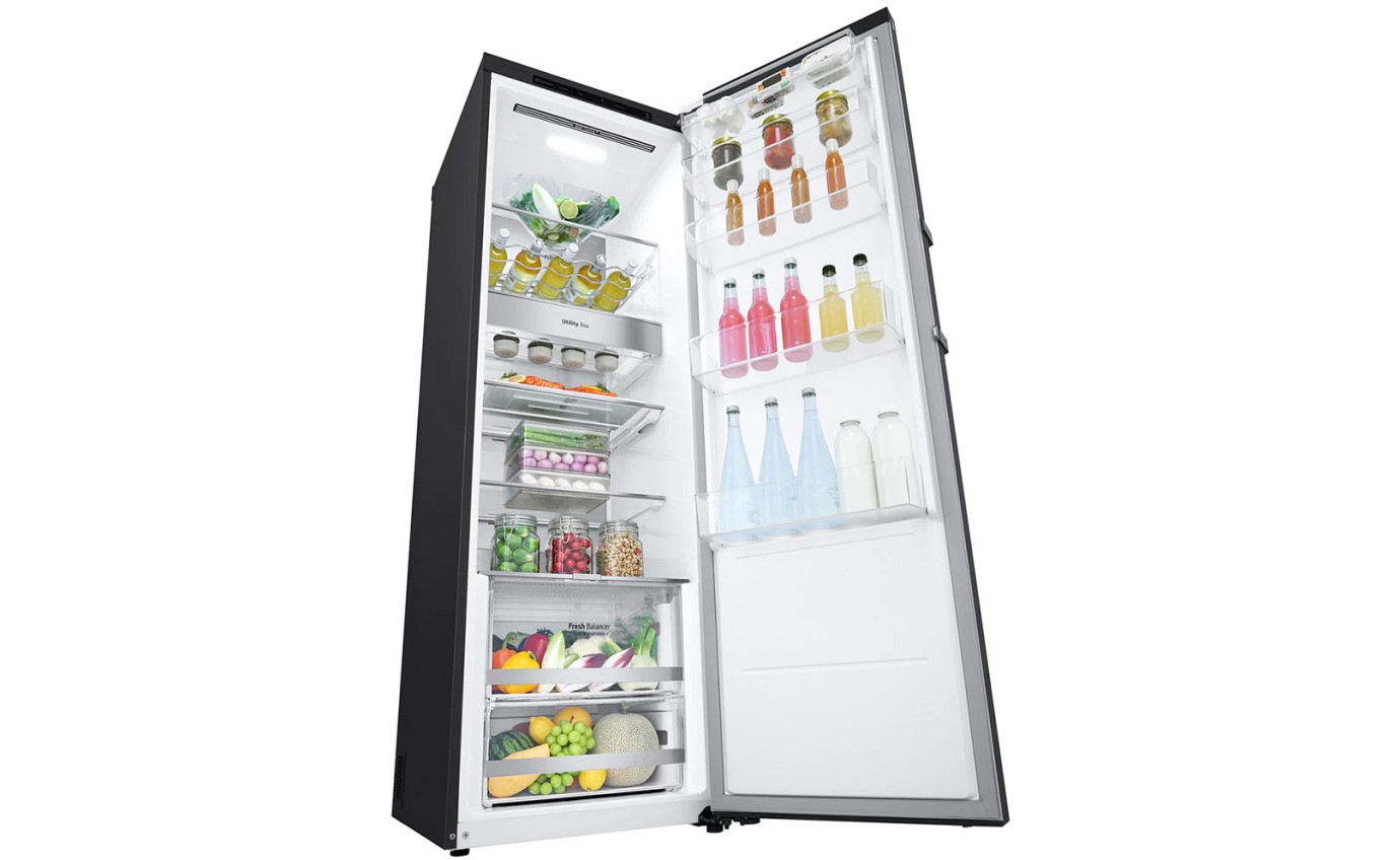 LG 386L Pigeon Pair Single Door Fridge (Matte Black) GPR386MBL