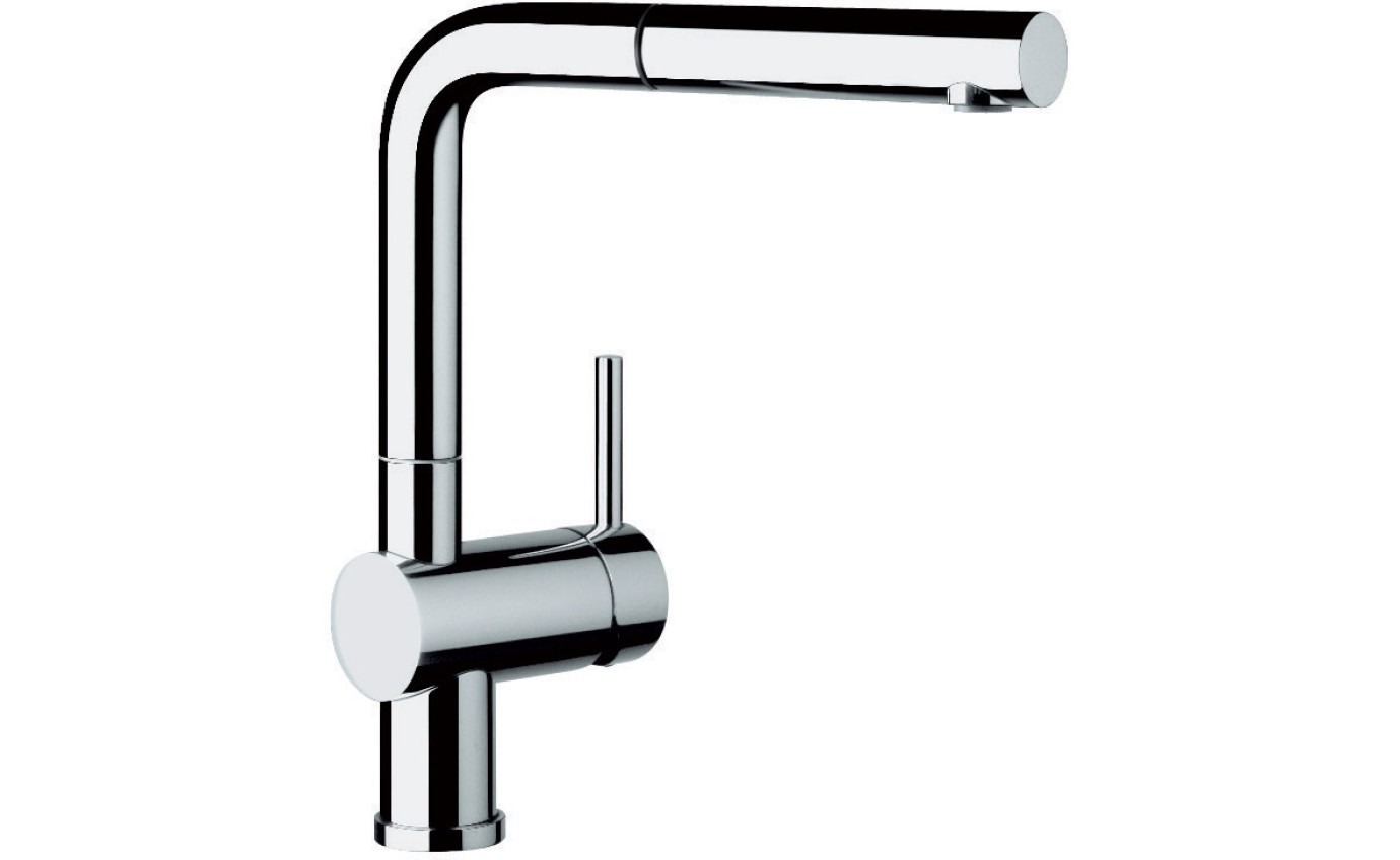 Blanco LINUS-S Single Lever Pull-Out Mixer Tap (Chrome) LINUSS