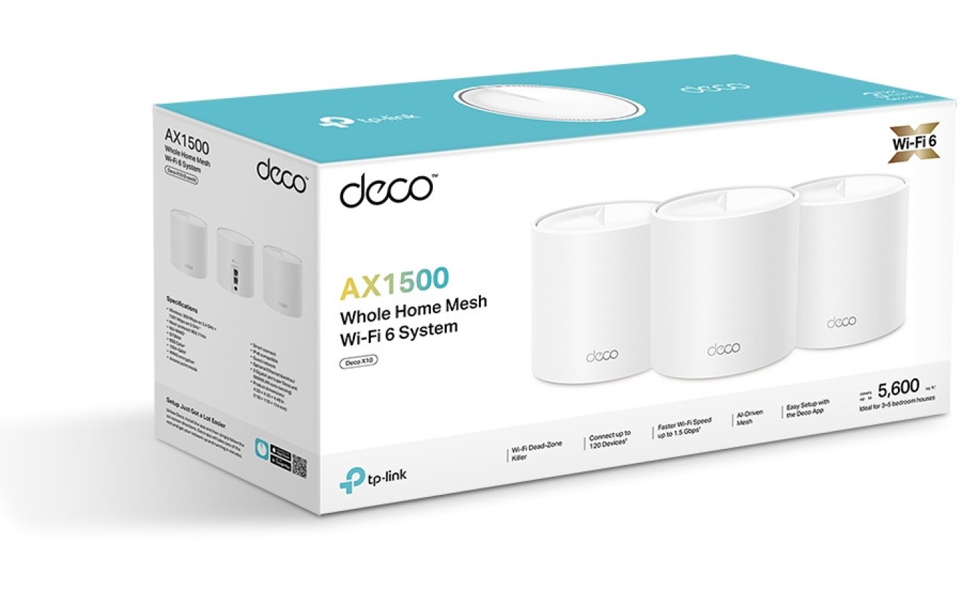 TP-Link AX1500 Whole Home Mesh Wi-Fi 6 System (3 Pack) DECOX103PACK
