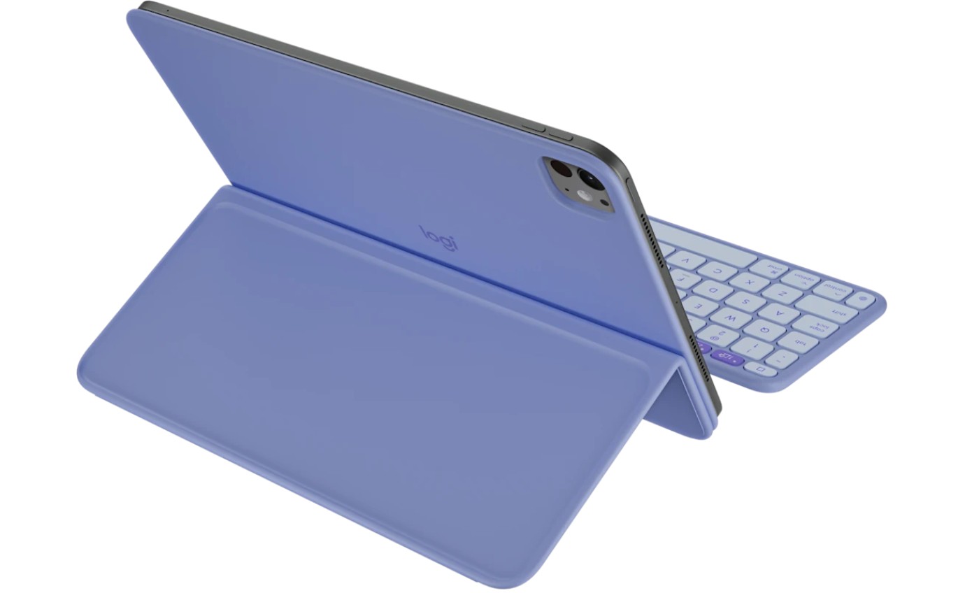 Logitech Flip Folio for iPad Pro 11 inch M4 & Air 11 inch M2/M3 & 5th Gen (Lilac) 920013843