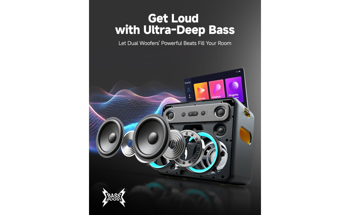 Ikarao Break X2 Premium Portable 600W Karaoke Speaker IKBREAKX2