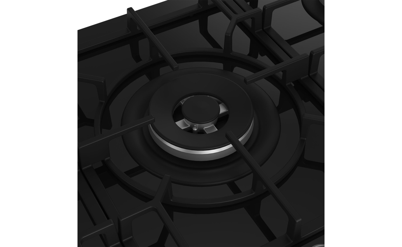 Beko 90cm Black Glass Gas Cooktop BCT90GG1