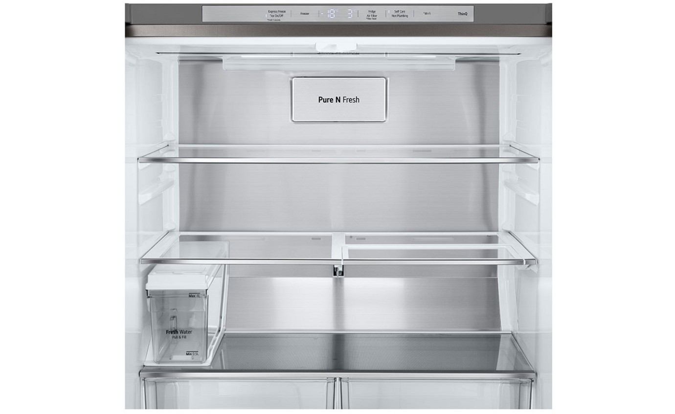 LG 506L Slim French Door Fridge (Stainless Steel) GFL500PL