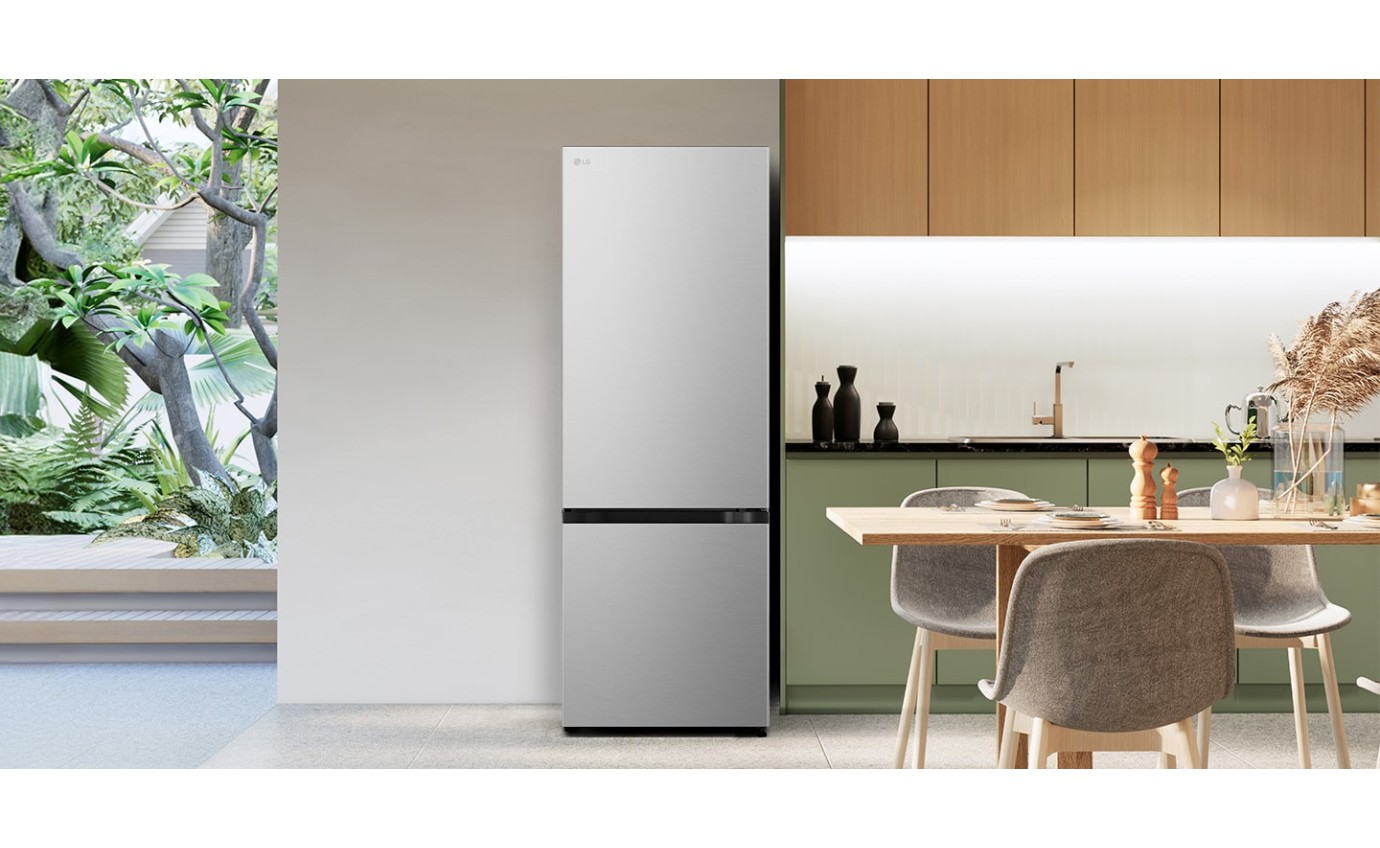 LG 335L Bottom Mount Fridge (Stainless Finish) GBB300PL