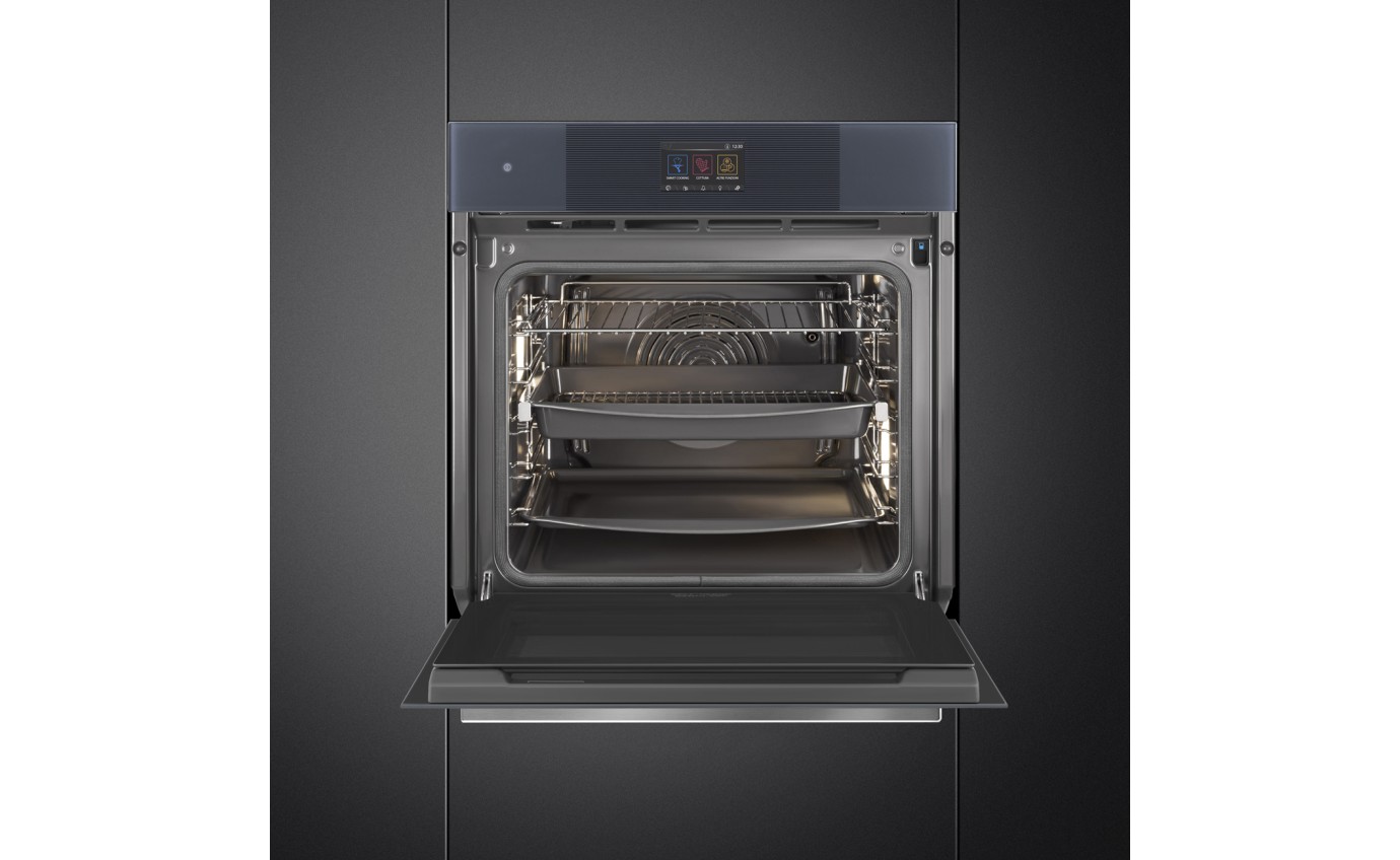 Smeg 60cm Linea Galileo Pyrolytic Oven with Added Steam - Neptune Grey SOPA6104S2PG