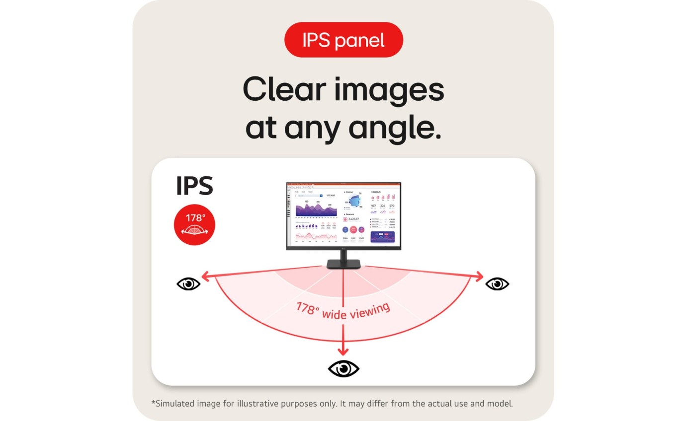 LG 24 inch IPS Full HD monitor with USB-C 24MS530BB