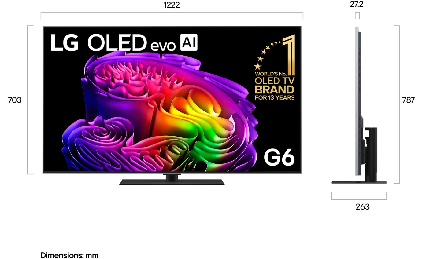 LG 55 inch G6 OLED evo AI 4K Smart TV OLED55G6PSB