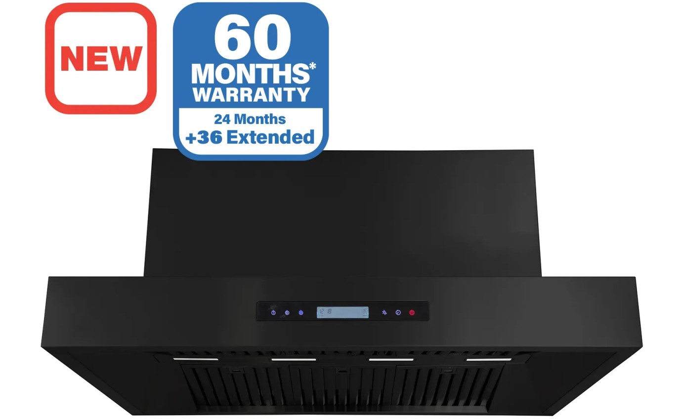 Excelsior 120cm Black BBQ Rangehood CXWB12082BLK