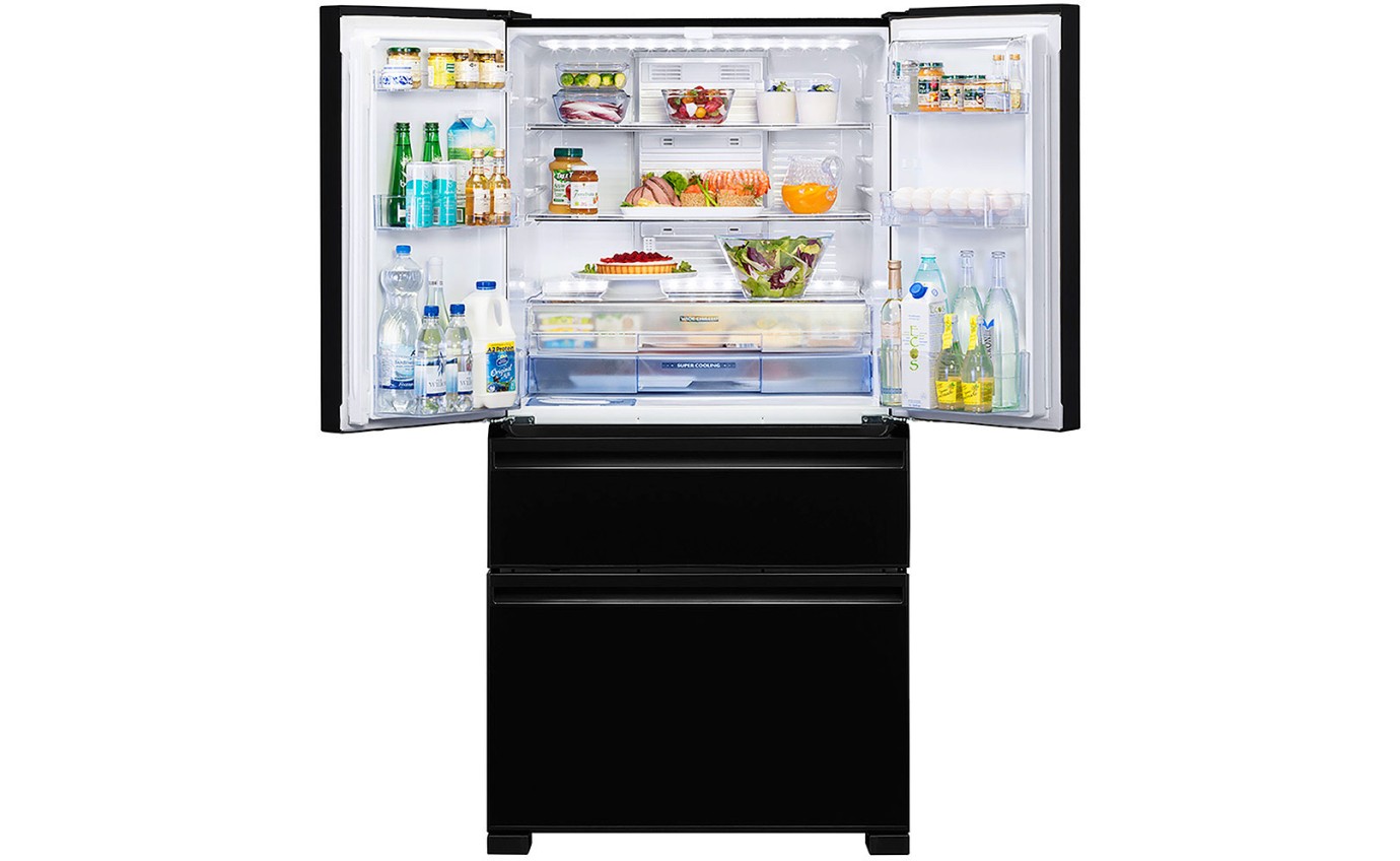 Mitsubishi 546L French Door Fridge (Brilliant Black) MRLX564ERGBKA