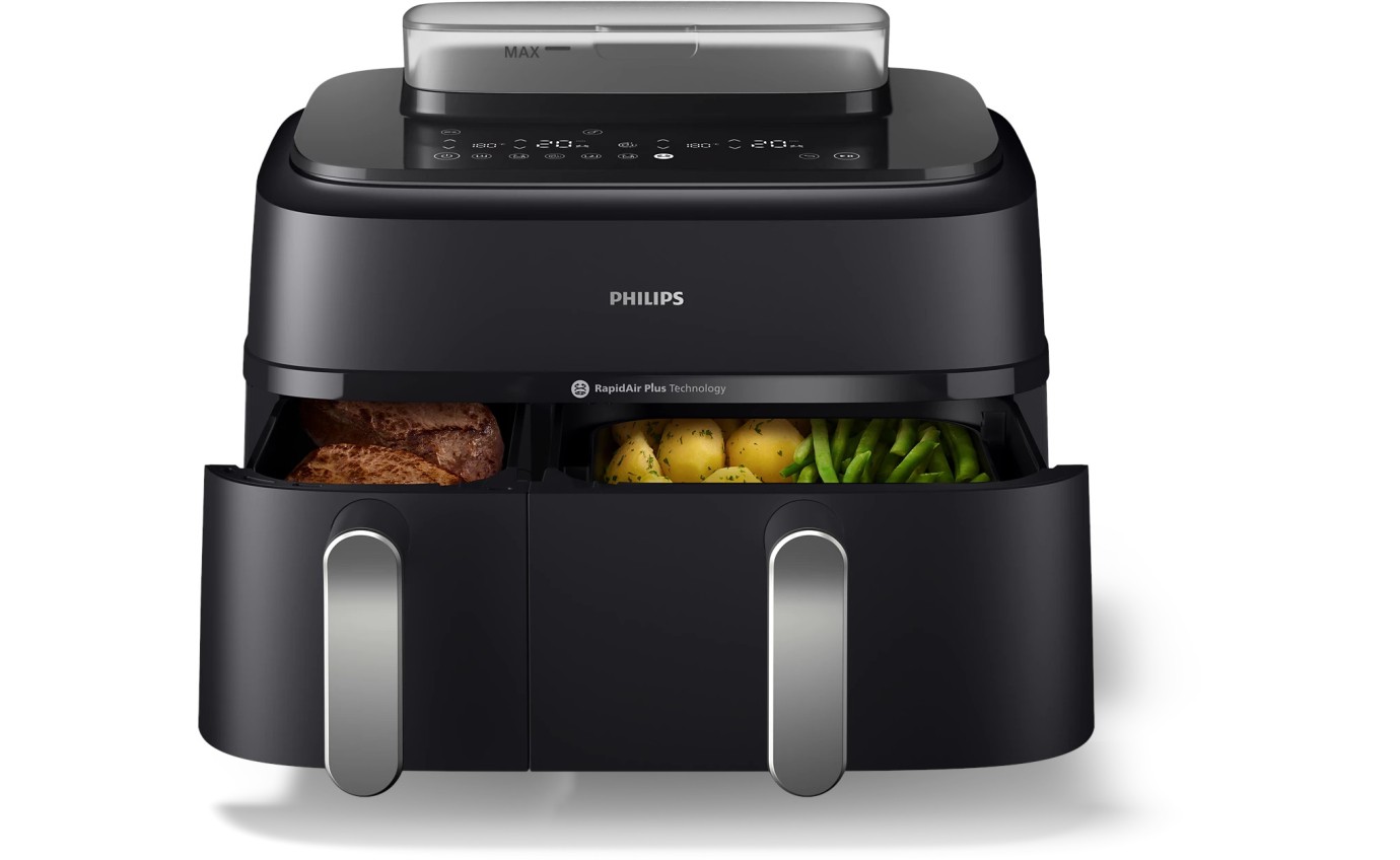 Philips 5000 Series Dual Basket Airfryer XXL (Black) NA55100