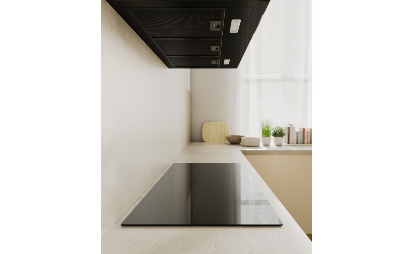 Haier 90cm 600 Series Box Chimney Wall Rangehood (Black) HC90BMB2