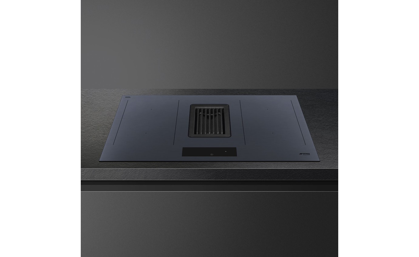 Smeg 83cm Linea Integrated Induction Cooktop (Neptune Grey) HOBD182DG